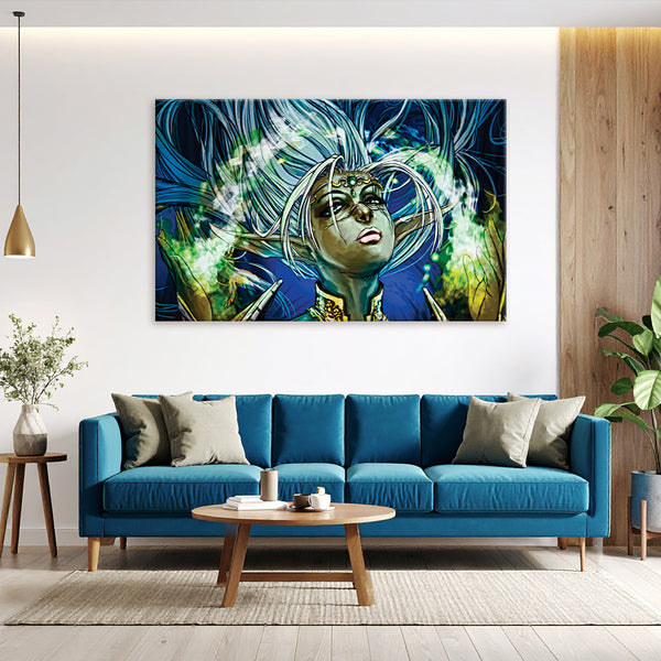 Fantasy Elf Abstract Canvas Art – Wall Painting for Living Room, Bedroom, Office & More