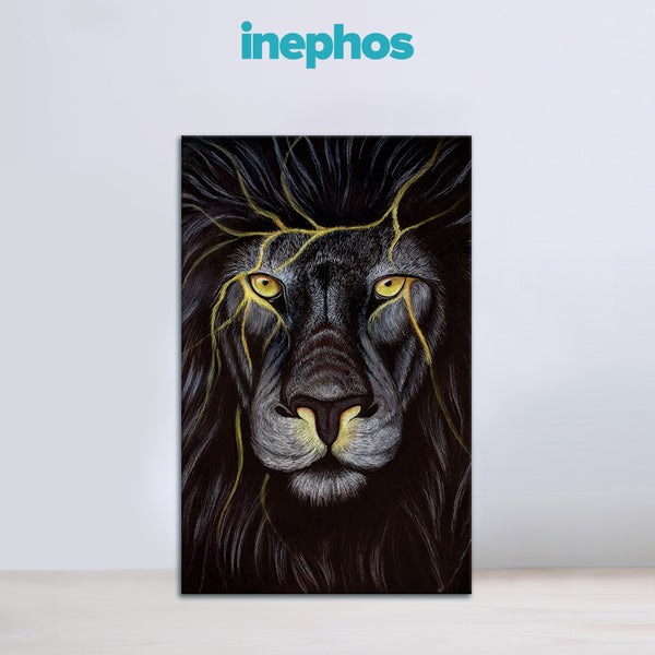Abstract Lion Wall Painting for Living Room, Bedroom, Office, Hotels, Drawing Room