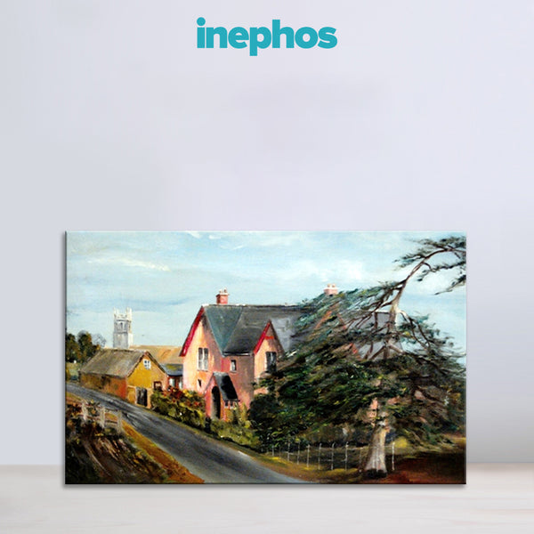 Countryside House Wall Painting for Living Room, Bedroom, Office, Hotels, Drawing Room