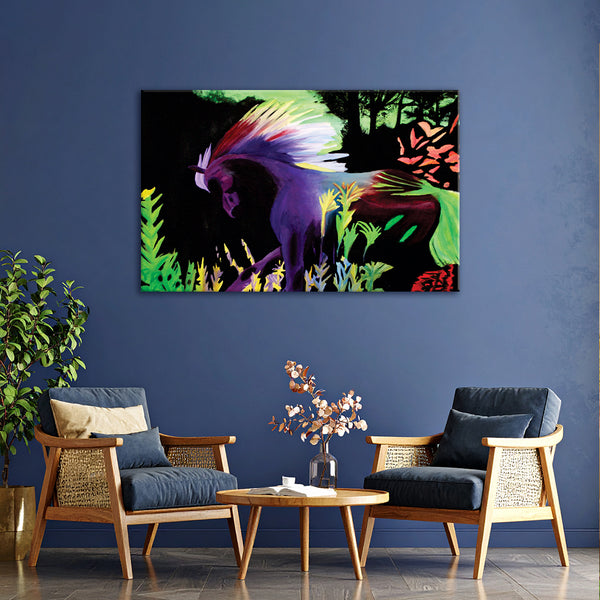 Colorful Abstract Horse Wall Art for Living Room, Bedroom, Office, Hotels, Drawing Room