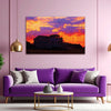 Stunning Sunset Silhouette Wall Painting for Living Room, Bedroom, Office, Hotels, Drawing Room