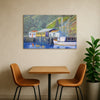 Quaint Dockside Houses Wall Painting for Living Room, Bedroom, Office, Hotels, Drawing Room