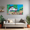 Rustic Village Charm Wall Painting for Living Room, Bedroom, Office, Hotels, Drawing Room