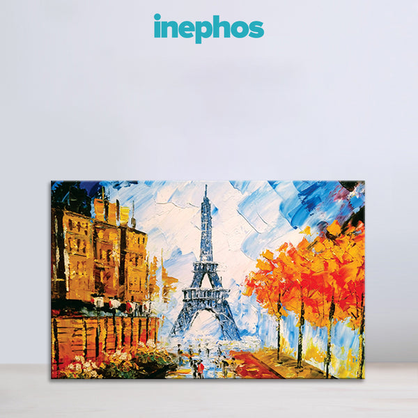 Eiffel Tower surrounded by vibrant autumn colors Wall Painting for Living Room, Bedroom, Office, Hotels, Drawing Room