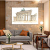 Brandenburg Gate Sketch Wall Painting for Living Room, Bedroom, Office, Hotels, Drawing Room