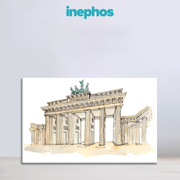 Brandenburg Gate Sketch Wall Painting for Living Room, Bedroom, Office, Hotels, Drawing Room