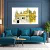 Radiant Golden Temple Wall Painting for Living Room, Bedroom, Office, Hotels, Drawing Room