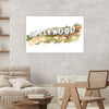 Hollywood Sign Watercolor Wall Painting for Living Room, Bedroom, Office, Hotels, Drawing Room