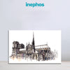 Notre Dame Cathedral Wall Painting for Living Room, Bedroom, Office, Hotels, Drawing Room