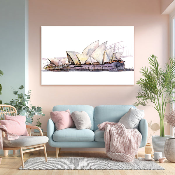 Sydney Opera House Wall Painting for Living Room, Bedroom, Office, Hotels, Drawing Room