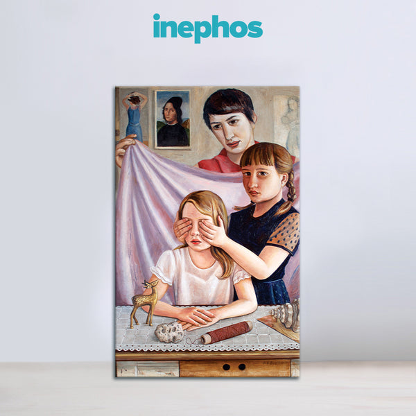 Blindfolded Child Wall Painting for Living Room, Bedroom, Office, Hotels, Drawing Room