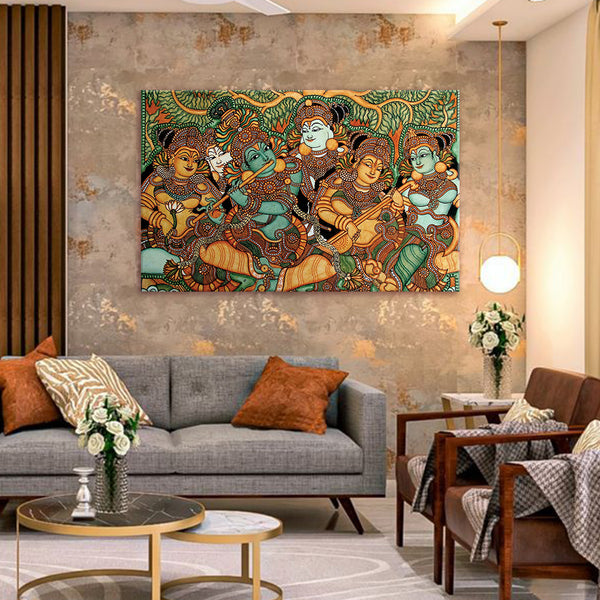 Mythical Folk Art Wall Painting for Living Room, Bedroom, Office, Hotels, Drawing Room