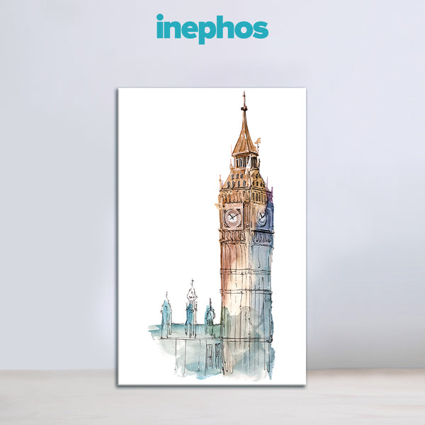 Big Ben Wall Painting for Living Room, Bedroom, Office, Hotels, Drawing Room