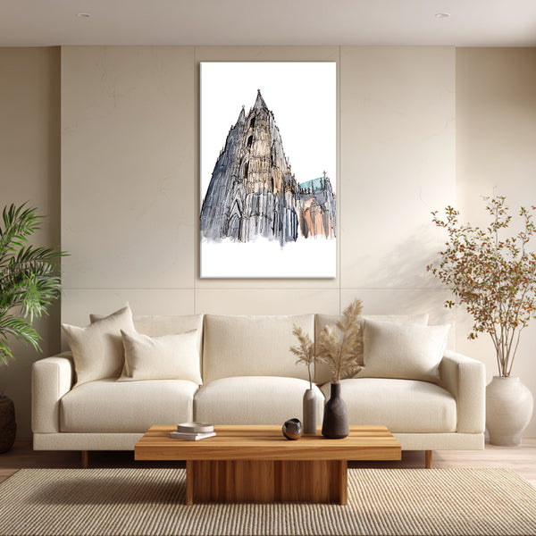 Cologne Cathedral Wall Painting for Living Room, Bedroom, Office, Hotels, Drawing Room