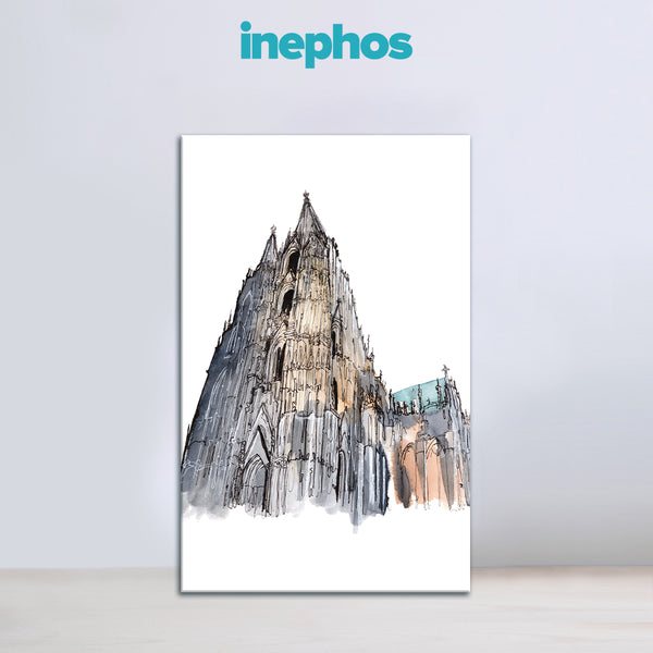 Cologne Cathedral Wall Painting for Living Room, Bedroom, Office, Hotels, Drawing Room