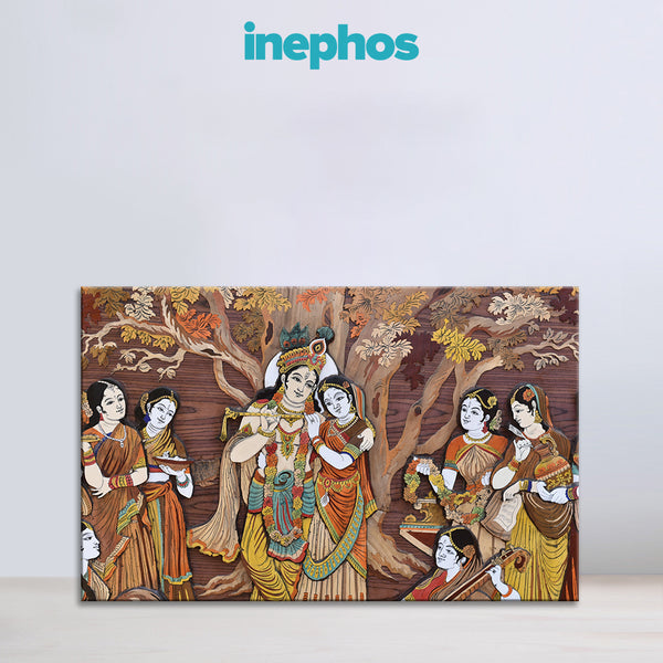 Divine Radha Krishna Wall Painting for Living Room, Bedroom, Office, Hotels, Drawing Room