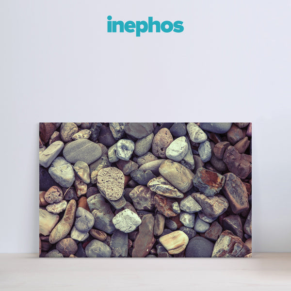 Natural River Pebbles – Aesthetic Stone Art Canvas Wall Print for Living Room, Bedroom, and Office