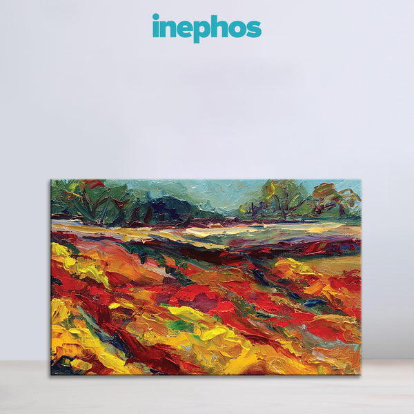 Golden Meadow Bliss – Vibrant Impressionist Canvas Art for Living Room, Bedroom, and Office