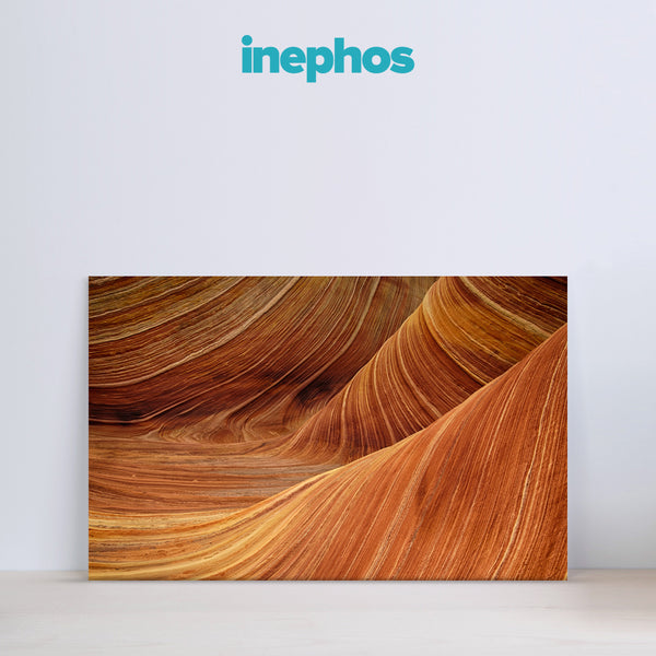 Golden Desert Sandstone Waves Canvas Painting for Living Room, Bedroom, and Office