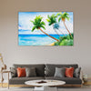 Tropical Palm Tree Beach Canvas Painting for Living Room, Bedroom, and Office