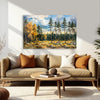 Tranquil Forest Landscape Canvas Painting for Living Room, Bedroom & Office | Nature-Inspired Wall Art | Serene Pine Tree Home Décor Gift for Art Lovers & Nature Enthusiasts