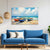 Serene Beach Boats Canvas Painting for Living Room, Bedroom & Office | Coastal Wall Art | Nautical Ocean View Home Décor