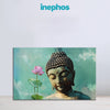 Lord Buddha with Lotus Canvas Painting for Living Room, Bedroom & Meditation Space | Spiritual Wall Art | Peaceful Buddha Artwork