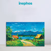 Countryside Landscape Canvas Painting for Living Room, Bedroom & Office Wall Décor | Serene Lake & Mountain View Artwork