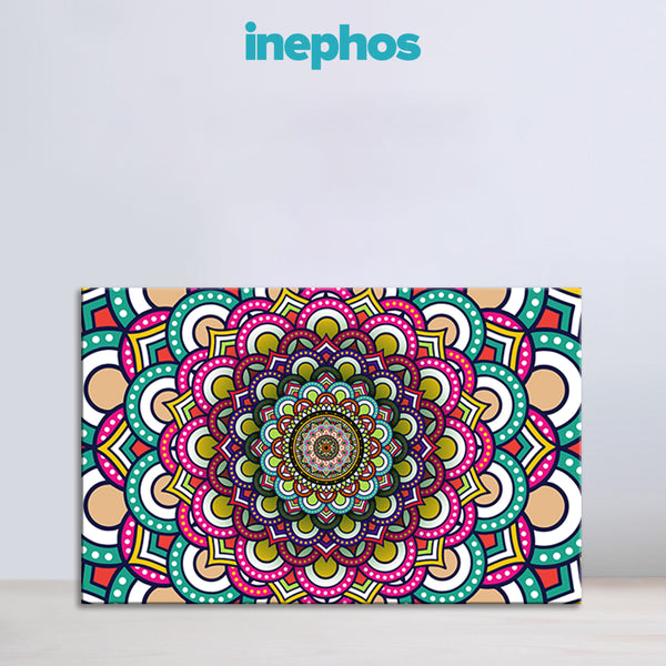 Mandala Harmony Canvas Painting for Living Room, Bedroom & Office Wall Décor | Vibrant Geometric Art | Spiritual Bohemian Wall Art