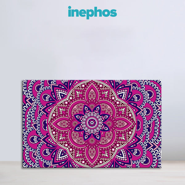 Pink Radiance Mandala Canvas Painting for Living Room, Bedroom & Meditation Wall Décor | Bohemian Art with Ethnic Detailing