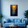 Stunning Glowing Jellyfish Canvas Painting for Living Room, Bedroom & Office Décor | Deep Sea Marine Wall Art with Abstract Light Effects