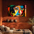 Cubist Woman Face Art | Modern Abstract Canvas Painting with Bold Shapes and Colors | Living Room Wall Decor
