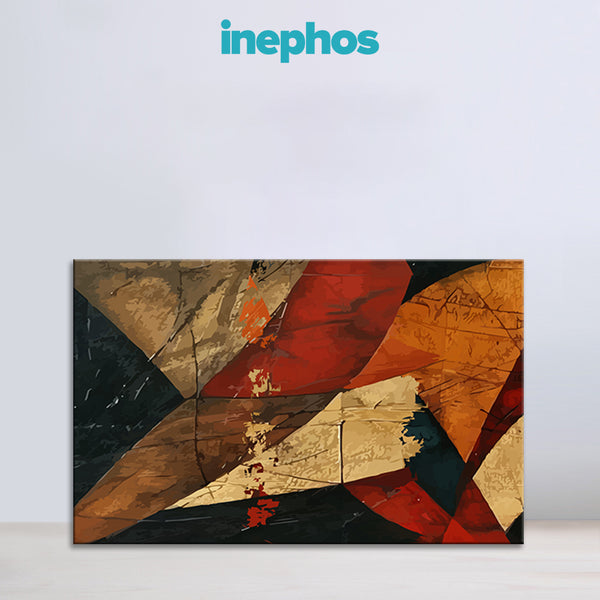 Earthy Abstract Brush Strokes | Textured Brown and Red Canvas Painting | Rustic and Artistic Wall Decor