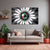 Black & White Splash Eye | Bold Abstract Eye Canvas Painting with Colorful Center | Unique Wall Art