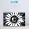 Black & White Splash Eye | Bold Abstract Eye Canvas Painting with Colorful Center | Unique Wall Art