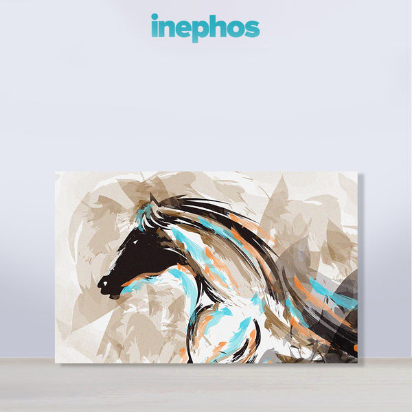 Majestic Horse Painting | Modern Abstract Animal Canvas | Rich Elegant Minimal Wall Art For Modern Home & Office Walls