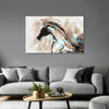 Majestic Horse Painting | Modern Abstract Animal Canvas | Rich Elegant Minimal Wall Art For Modern Home & Office Walls