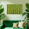 Green Bamboo Forest Painting | Nature Modern Abstract Canvas | Wall Art For Living Room & Relaxing Spaces
