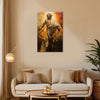 Jesus Christ Resurrection Painting | Diving God In Golden Hues Canvas | Bright And Uplifting Vastu Wall Art For Easter, Christian Home Décor & Faith-Based Inspiration