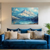 Majestic Blue Mountains Paintings | Serene Landscape Canvas | Peaceful Scenery Wall Art For Modern Home & Office Wall Décor