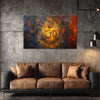 Sacred Om Symbol Painting | Spiritual Religious Vastu Canvas | Divine Wall Art For Meditation Corners & Home Décor
