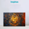 Sacred Om Symbol Painting | Spiritual Religious Vastu Canvas | Divine Wall Art For Meditation Corners & Home Décor