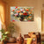 Colorful Flower Vase Painting | Vibrant Rose Bouquet Canvas | Beautiful Flower Wall Art For Living Room, Bedroom & Hallway