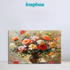Colorful Flower Vase Painting | Vibrant Rose Bouquet Canvas | Beautiful Flower Wall Art For Living Room, Bedroom & Hallway