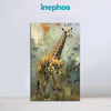 Majestic Giraffe in the Wild | Wildlife Animal Canvas Painting for Living Room & Office Wall Decor