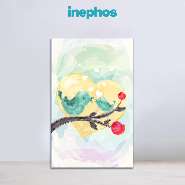 Love Birds On Branch | Romantic Wall Art Canvas For Bedroom & Gifting