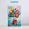 Celebration Gift Box with Balloons | Festive Canvas Wall Art for Birthdays & Parties