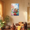 Gift of Flowers | Colorful Floral Canvas Painting for Living Room & Entryway