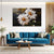 Daisy Flower Canvas Painting | Realistic White Flower Wall Art for Living Room & Nature Decor