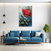 Red Rose Canvas Painting | Romantic Flower Wall Art for Bedroom & Special Gift Decor
